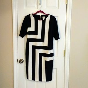 CHICO'S Geometric Dress, Size 1(8)